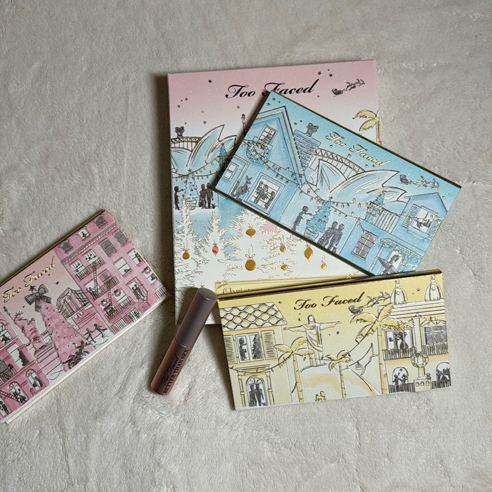 NIB Too Faced Limited Edition Christmas Around the World makeup collection
